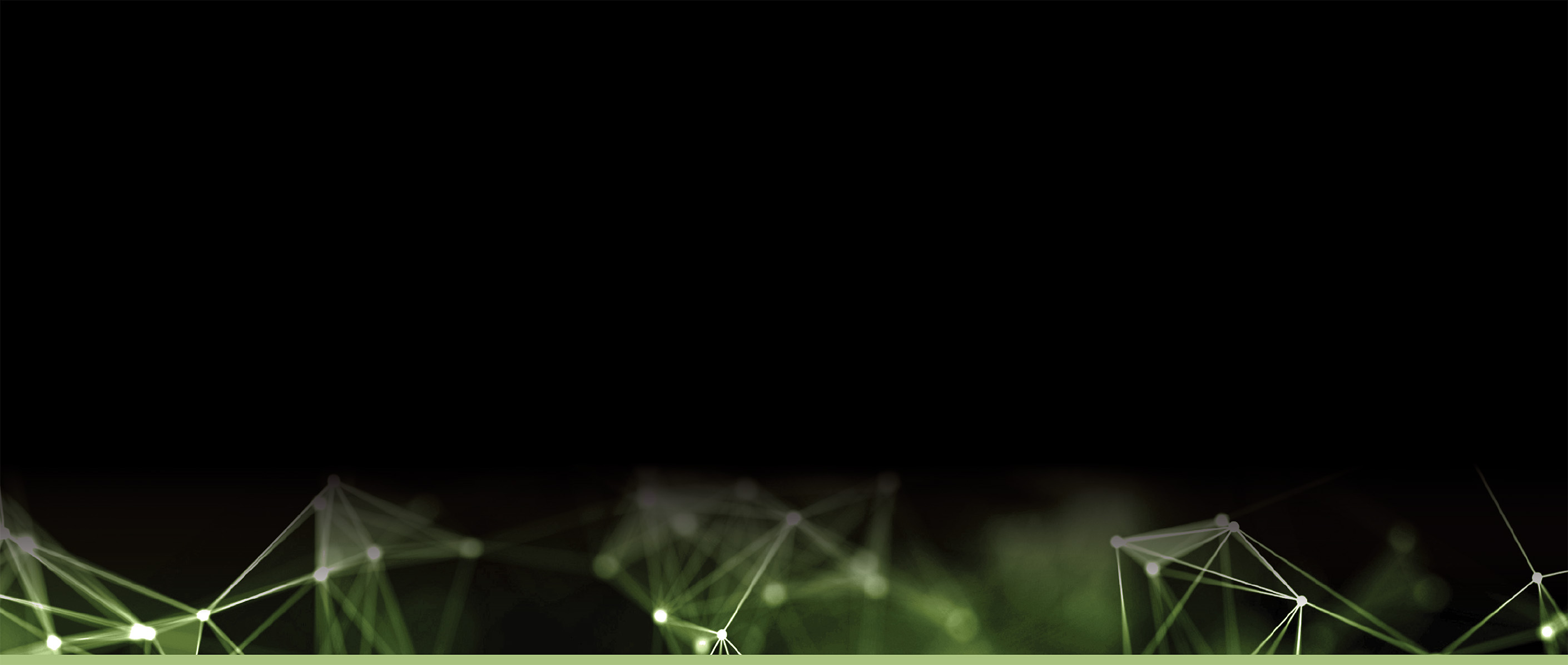 Black background with green lines and dots