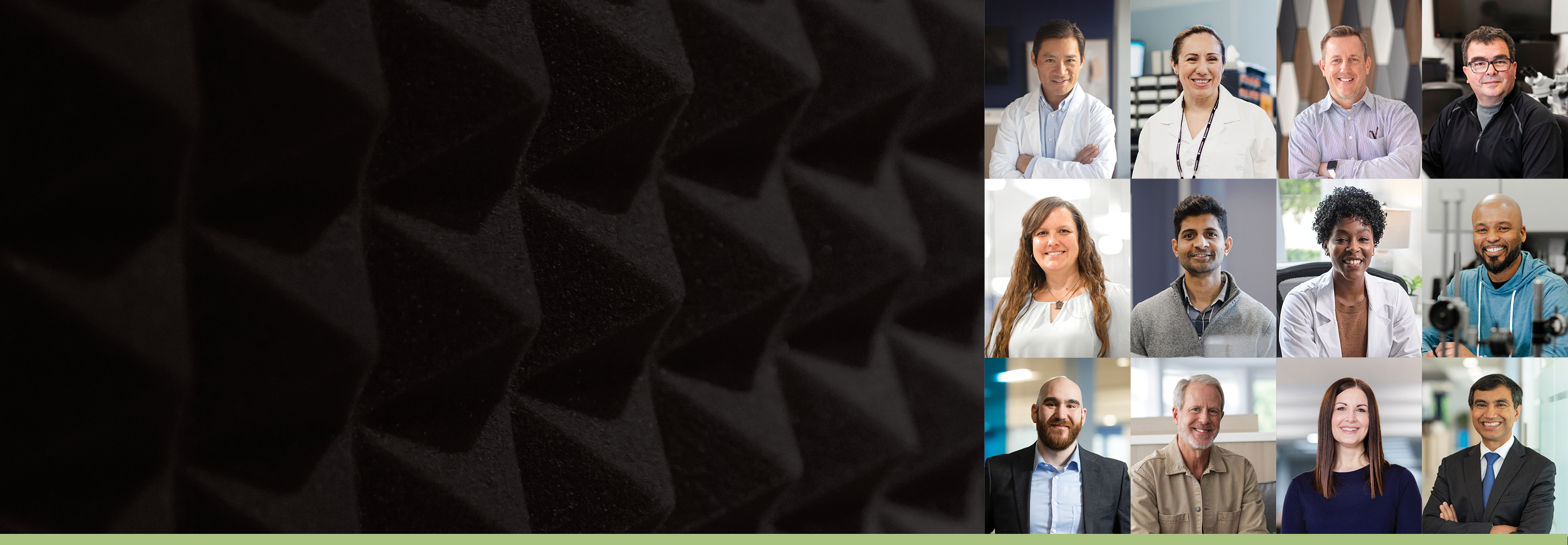 Black background with starkey employee headshots