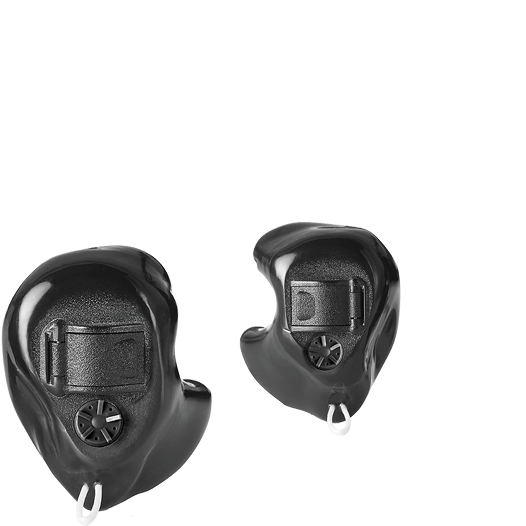 Silver ITE custom fit electronic molded